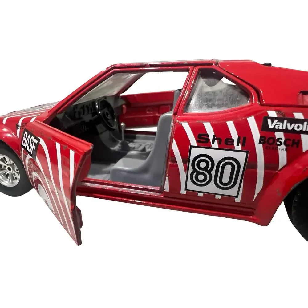 Vintage Bburago BMW M1 BASF #80 1:24 Diecast Race Car 0169 Made in Italy